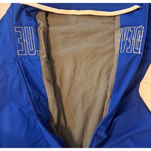 Majestic Duke University Blue Devils Large 90s Puffer Bomber Jacket Vtg Laettner - Picture 4 of 11